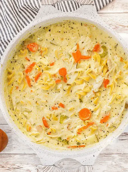 Creamy Rotisserie Chicken Noodle Soup