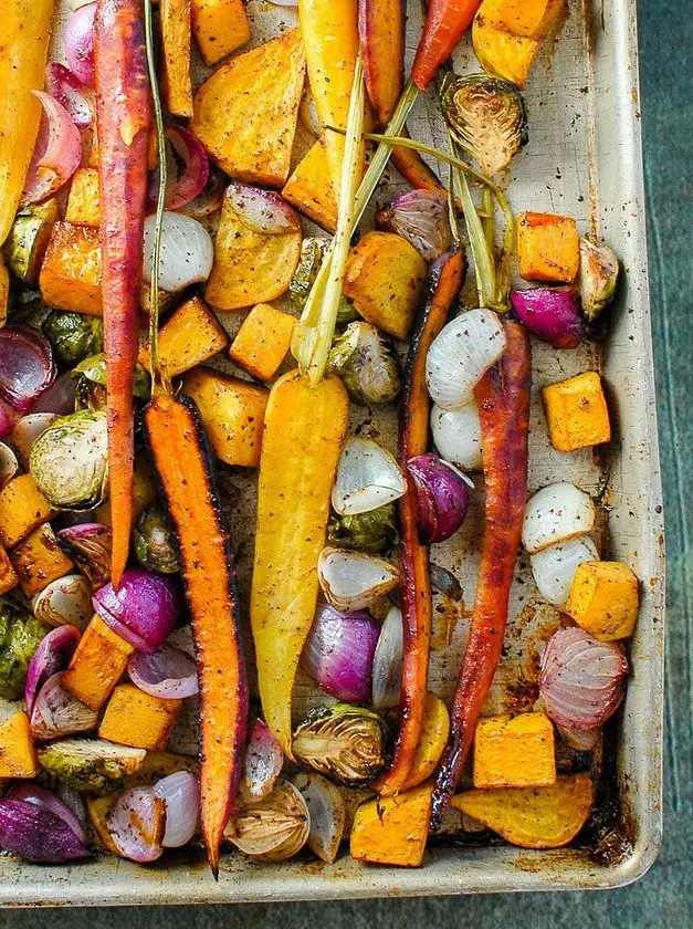 Balsamic Roasted Fall Vegetables with Sumac