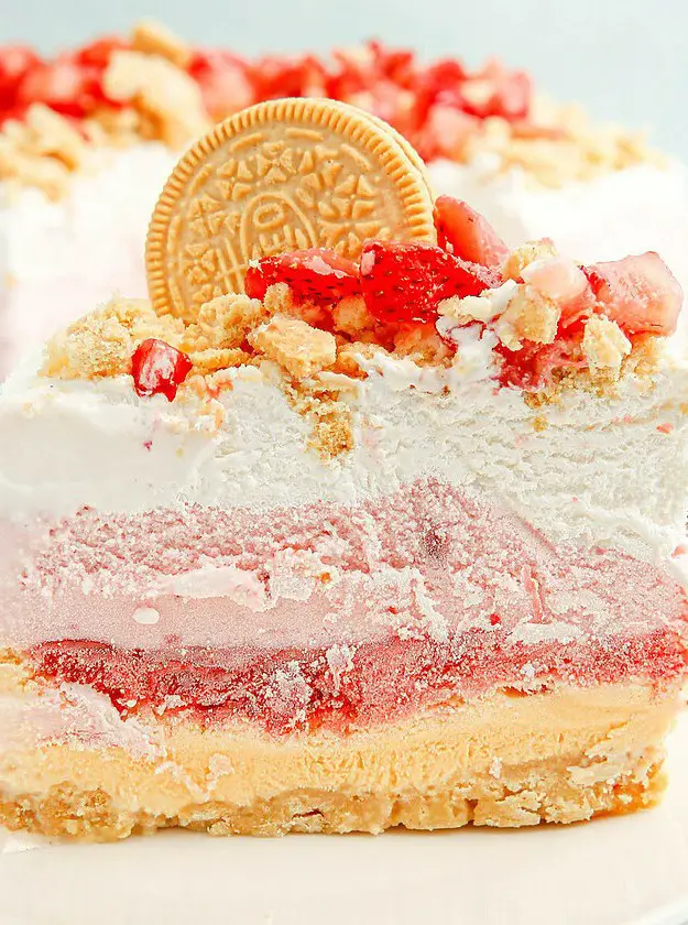 Strawberry Ice Cream Cake