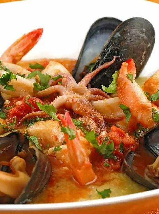 Seafood Medley with Tomato-Butter Sauce