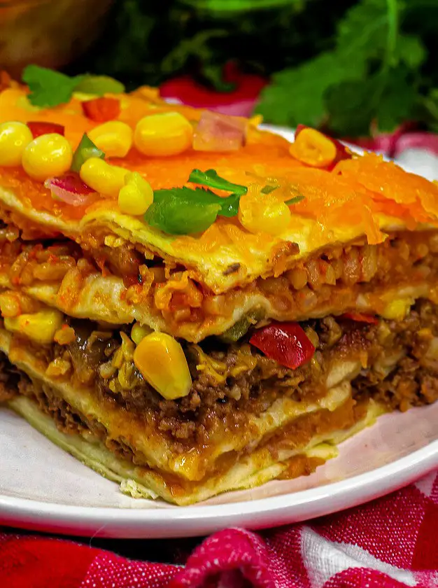 Layered Mexican Tortilla Casserole