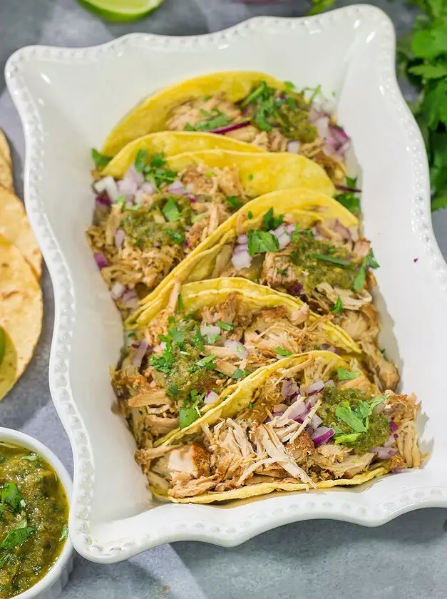 Slow Cooker Green Chili Pork Tacos