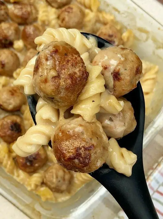 Swedish Meatball Pasta Bake