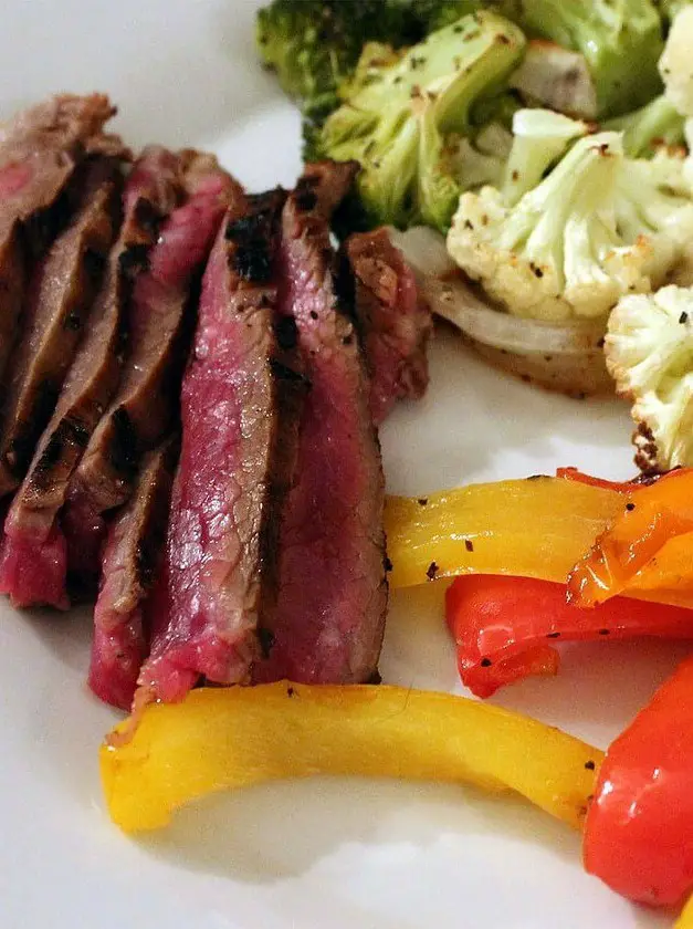 Lime-Marinated Flank Steak with Roasted Vegetables