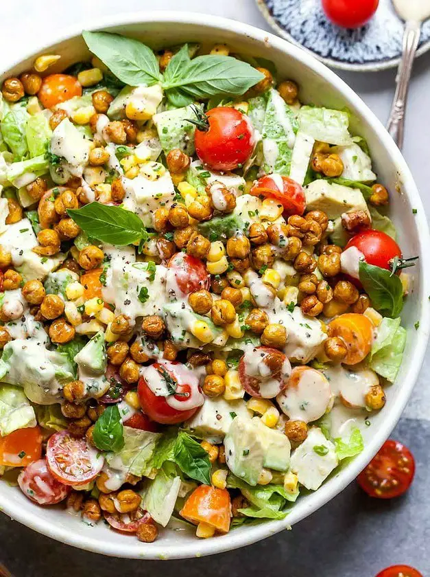 Honey Roasted Chickpea and Avocado Salad