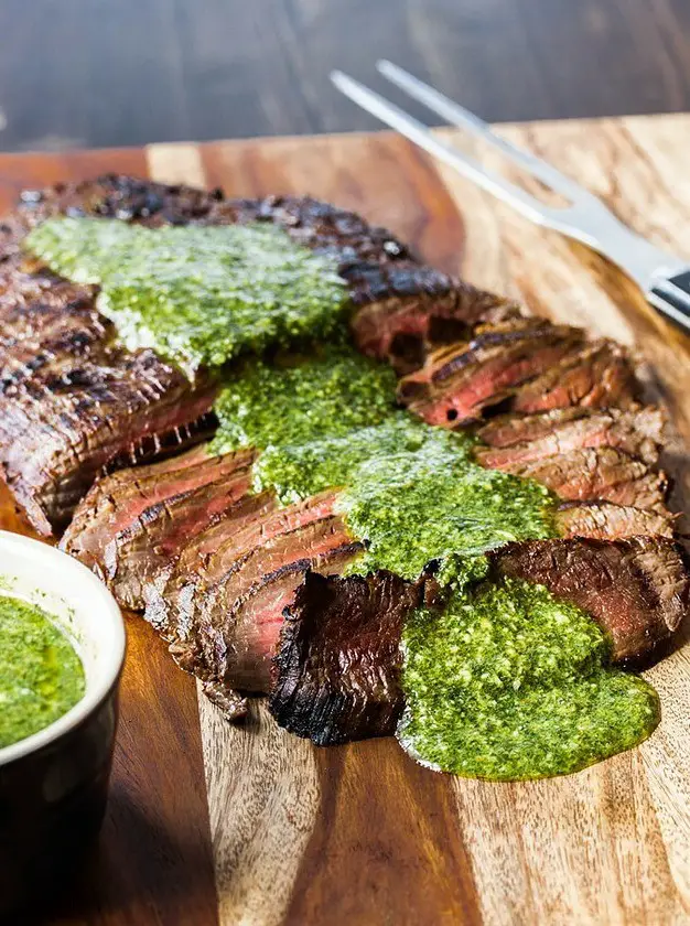 Grilled Flank Steak with Chimichurri Sauce