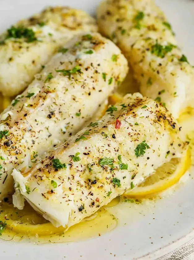 Lemon Garlic Butter Baked Cod