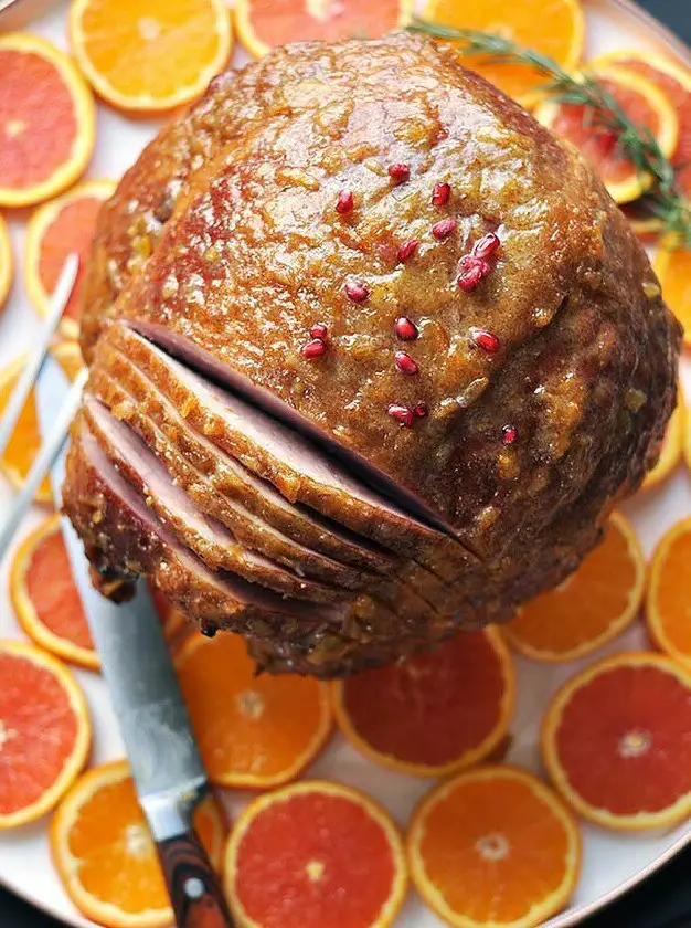 Orange Marmalade Glazed Ham