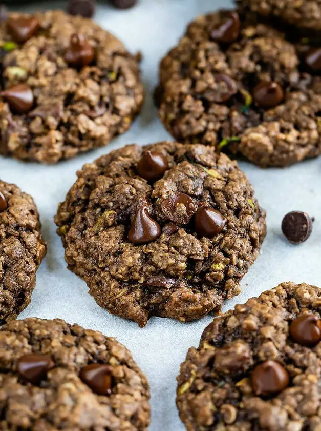 Chocolate Oatmeal Zucchini Cookies