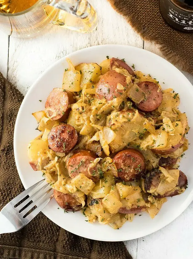 German Skillet with Mustard Cream Sauce