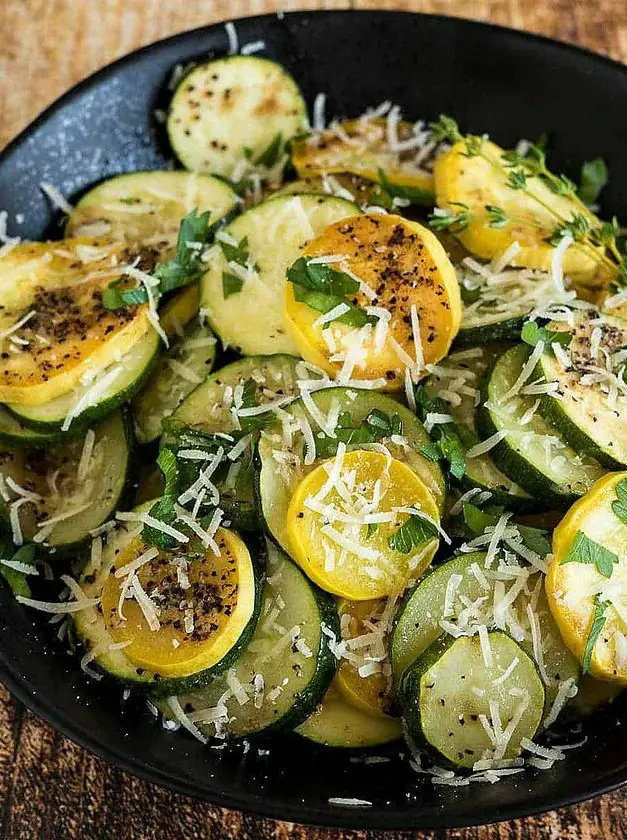 Grilled Zucchini and Squash in a Foil Packet