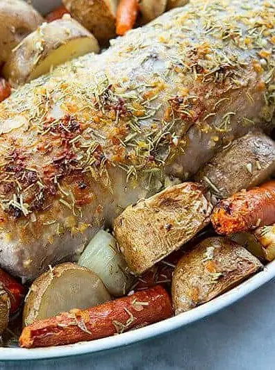 Buttery Garlic Rosemary Pork Loin Roast