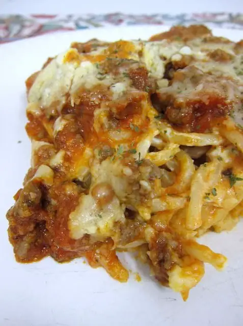 Baked Cream Cheese Spaghetti Casserole