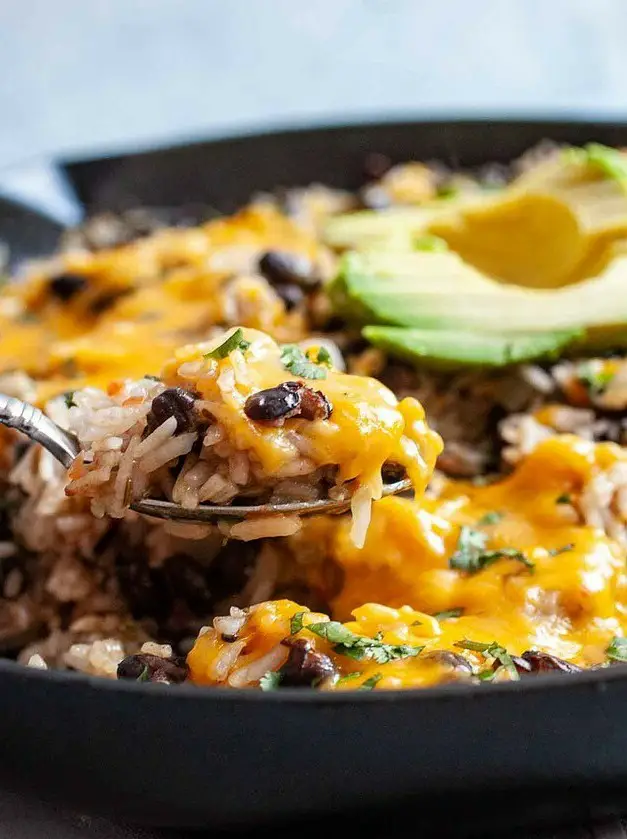 Easy Cheesy Rice and Beans