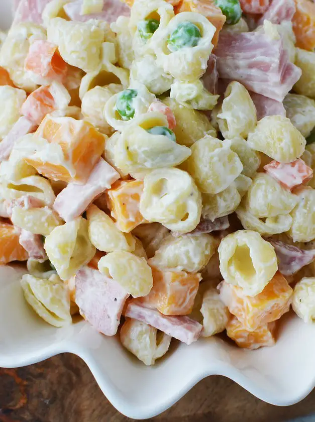 Macaroni Salad with Ham and Cheese