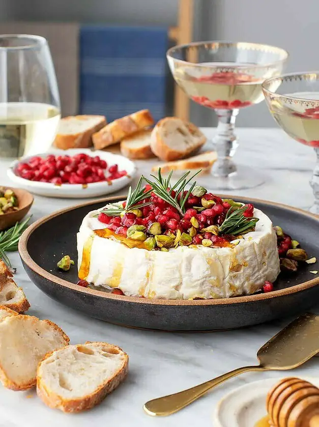 Baked Brie with Pomegranates