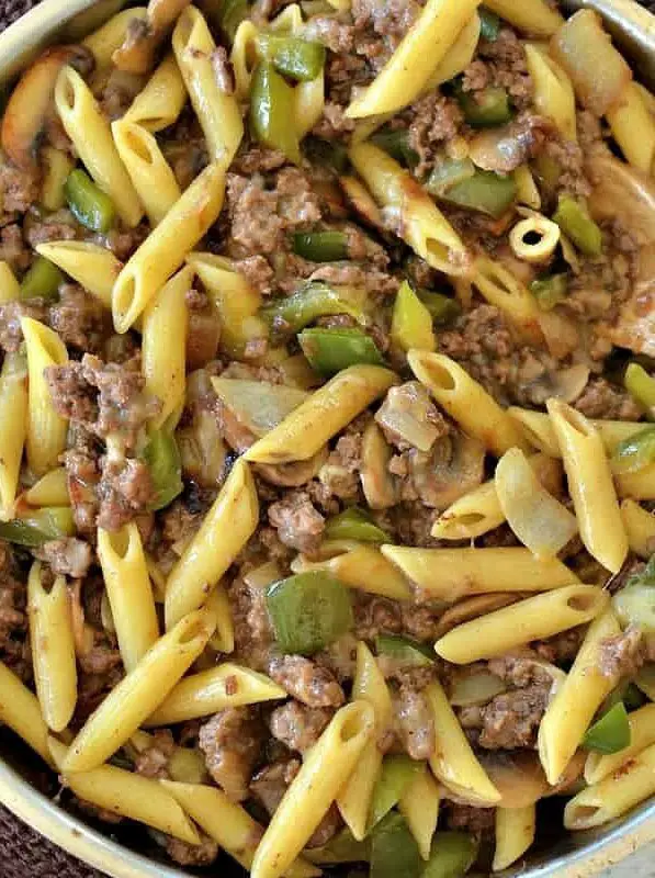 Philly Cheesesteak Pasta