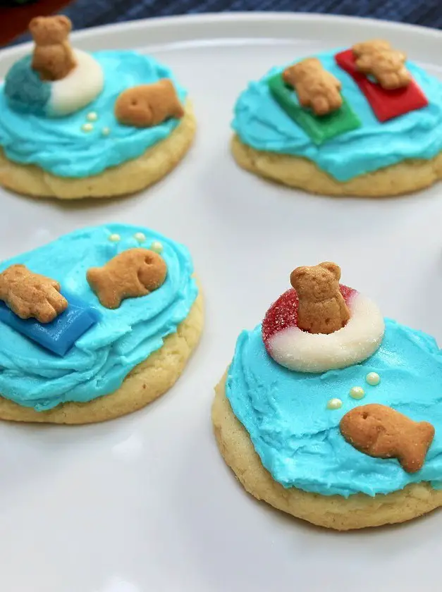 Summer Beach Bear Cookies