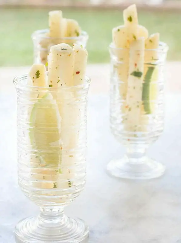 Chile and Lime Infused Jicama Sticks