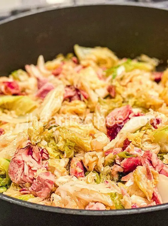 Southern Smothered Cabbage with Smoked Turkey