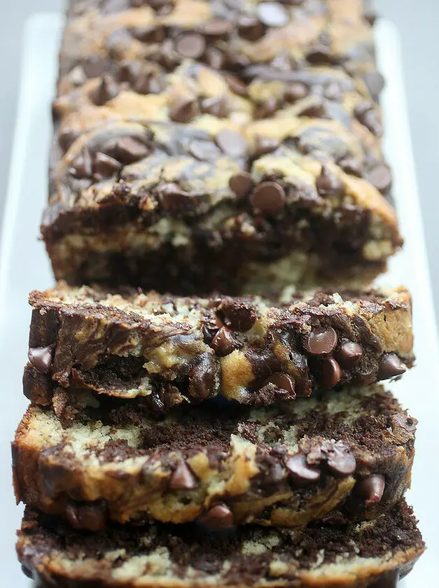 Chocolate Marbled Banana Bread