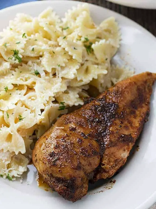 Cajun Chicken with Roasted Garlic Alfredo