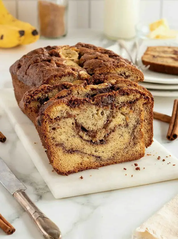 Cinnamon Swirled Banana Bread