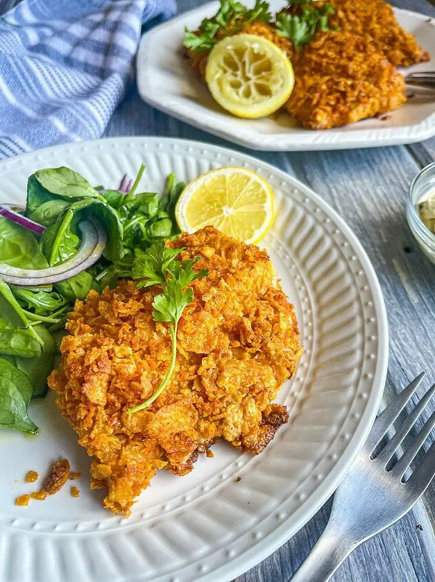 Crispy Cornflake Crusted Baked Walleye