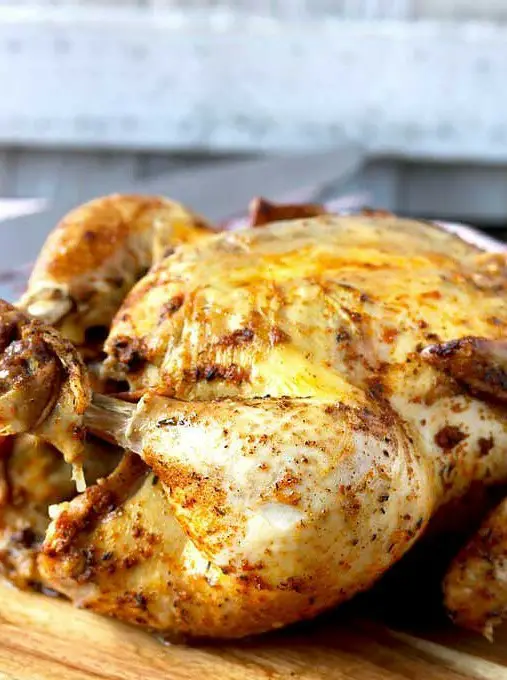 Pressure Cooker Whole Chicken Rotisserie Style