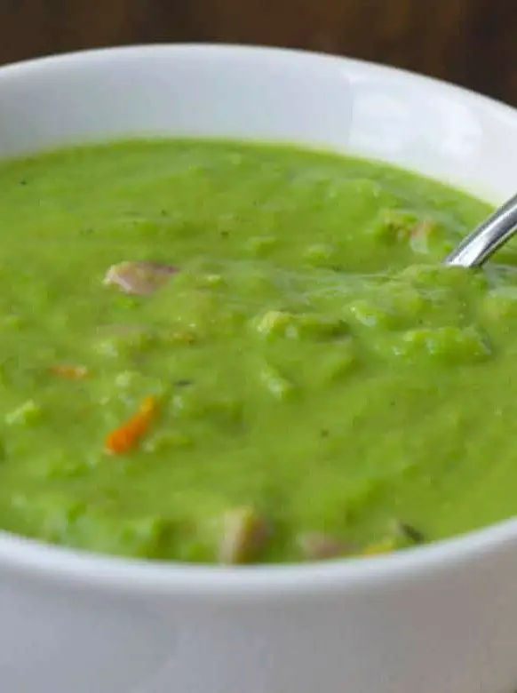 Quick Green Pea Soup with Ham