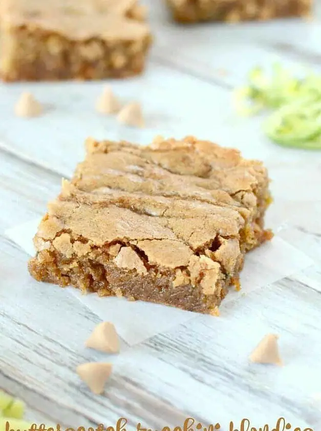 Chewy Butterscotch Zucchini Blondies