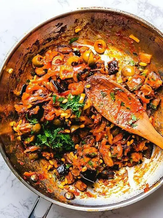 Eggplant Caponata with Raisins