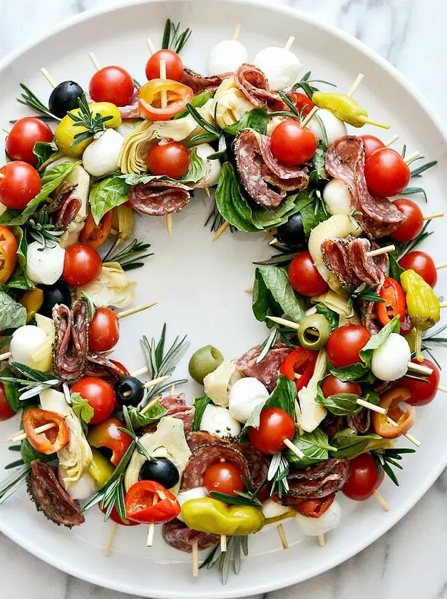 Holiday Antipasto Wreath