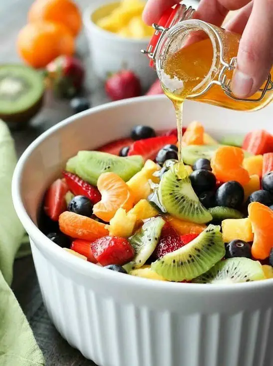 Fruit Salad with Honey Orange Glaze