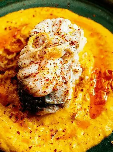 Roasted Monkfish with Coconut-Pumpkin Puree