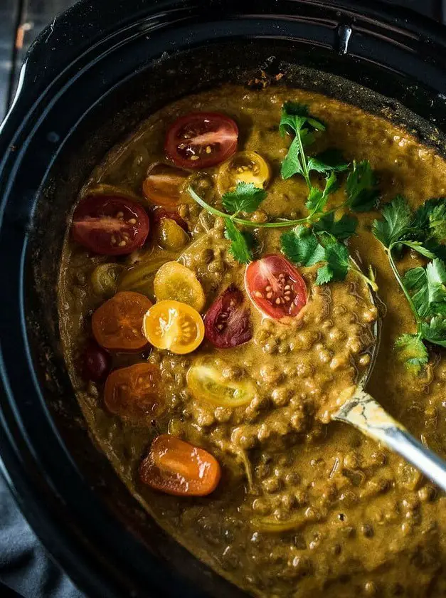 Crockpot Coconut Lentil Curry