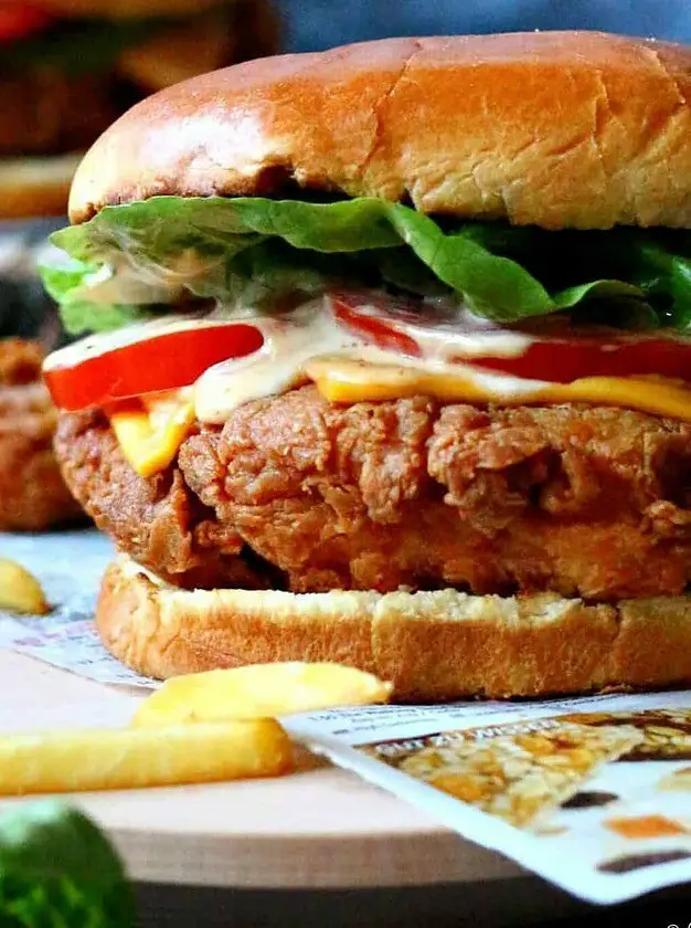 KFC-Style Crispy Chicken Burger