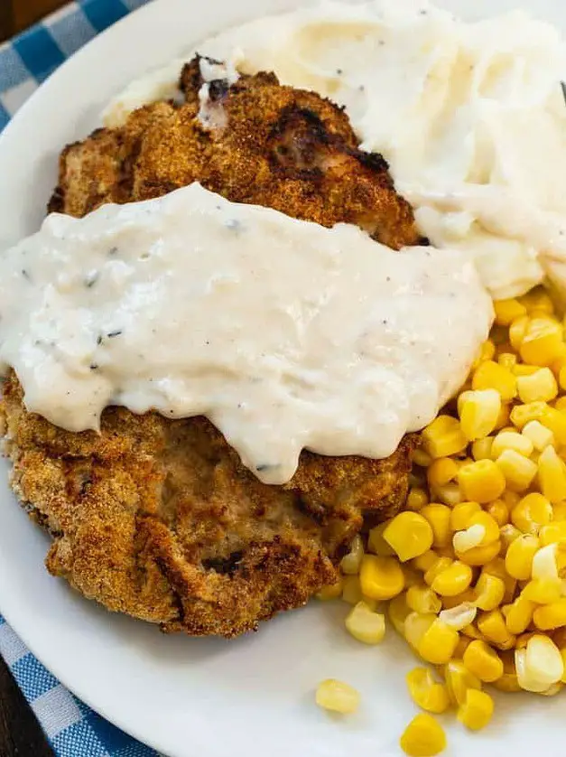 Air Fryer Chicken Fried Steak with Gravy