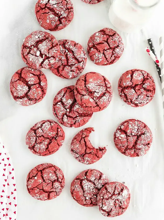 Red Velvet Cake Mix Cookies