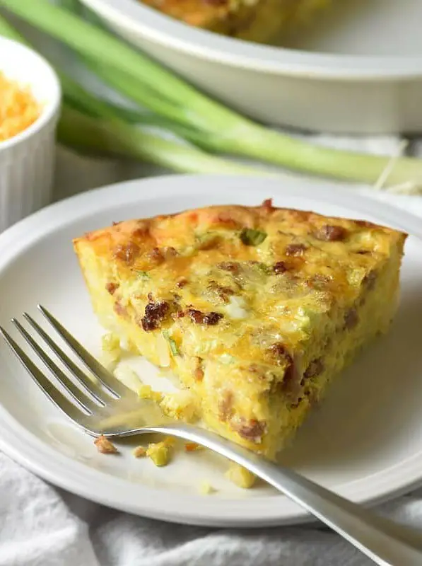 Hash Brown-Crusted Quiche with Sausage