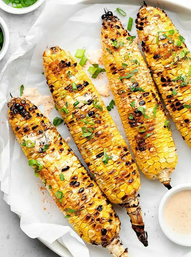 Grilled Corn with Old Bay Mayo