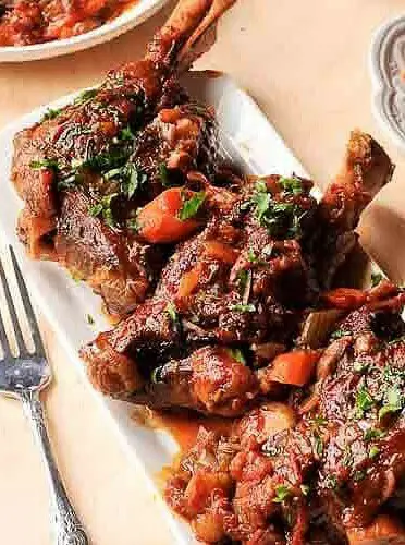 Beer Braised Lamb Shanks