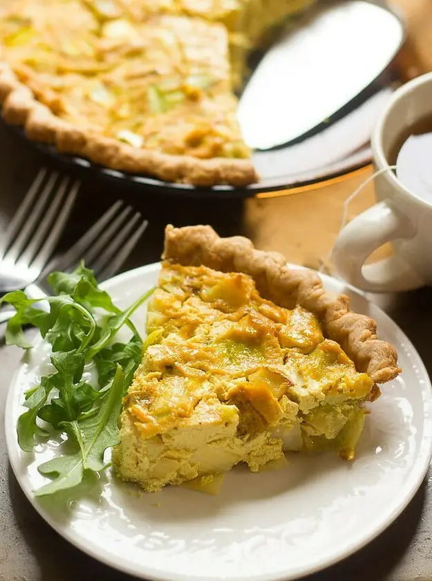 Potato Leek Vegan Quiche