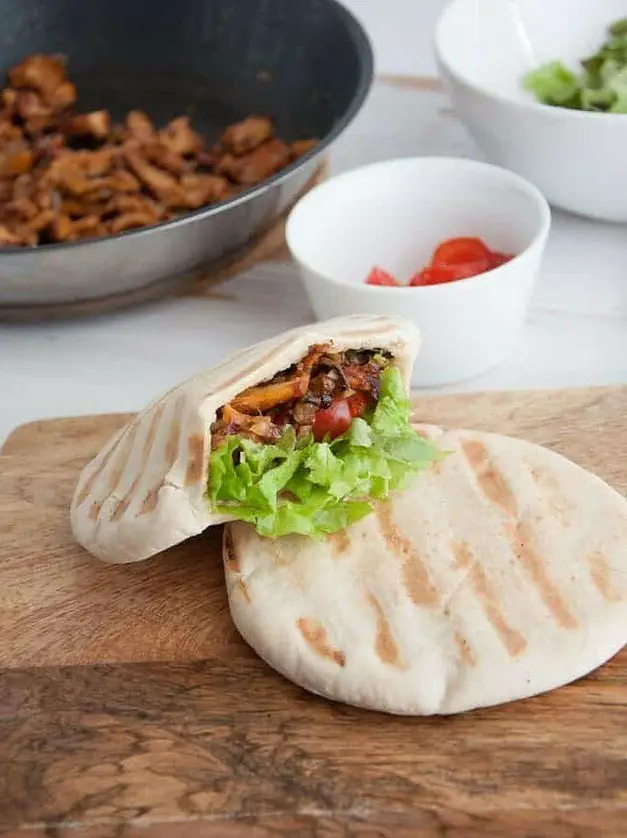 Vegan Chanterelle Pitas