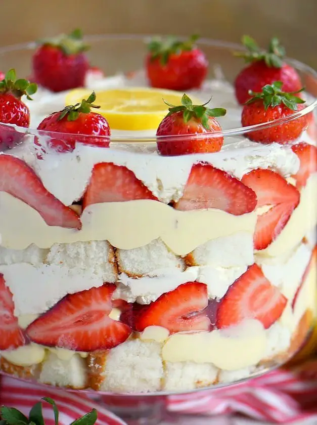 Lemon Strawberry Trifle