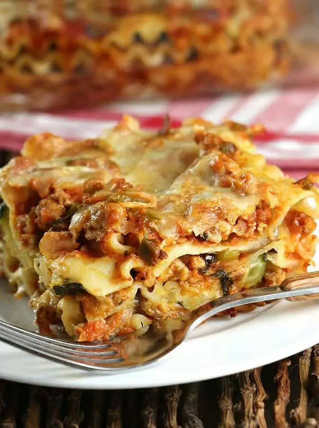 Roasted Vegetable & Turkey Lasagna