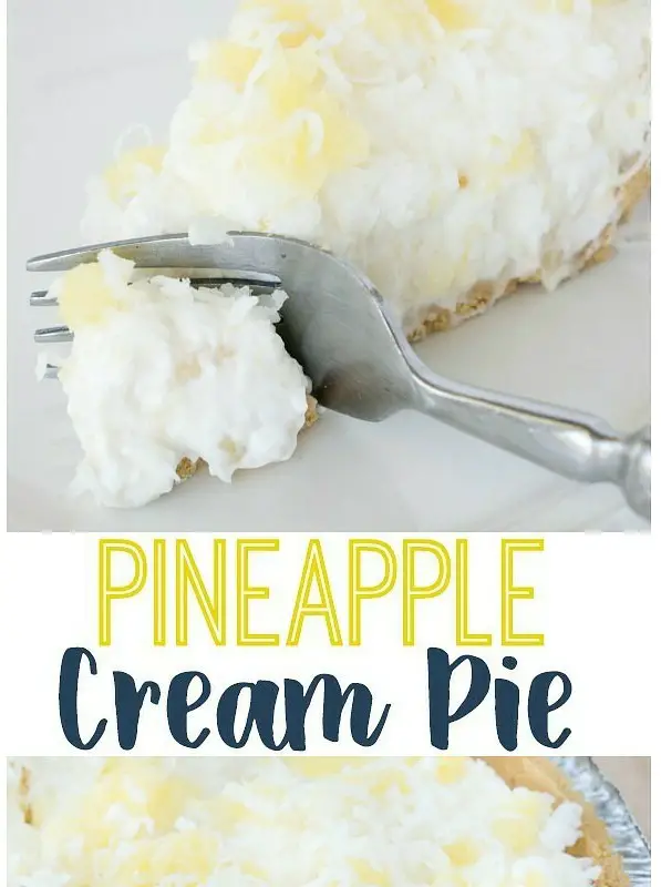 Easy No Bake Pineapple Cream Pie