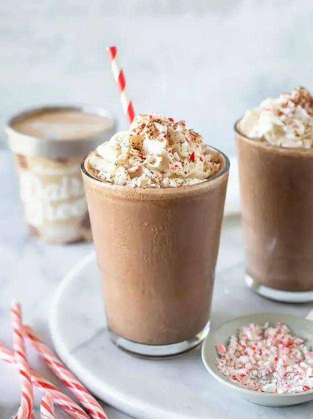 Peppermint Frozen Hot Chocolate