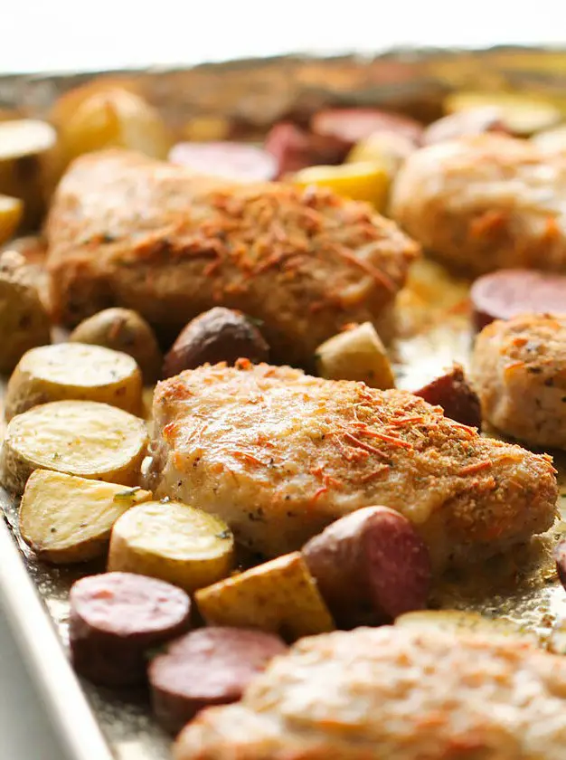 Sheet Pan Baked Pork Chops and Potatoes