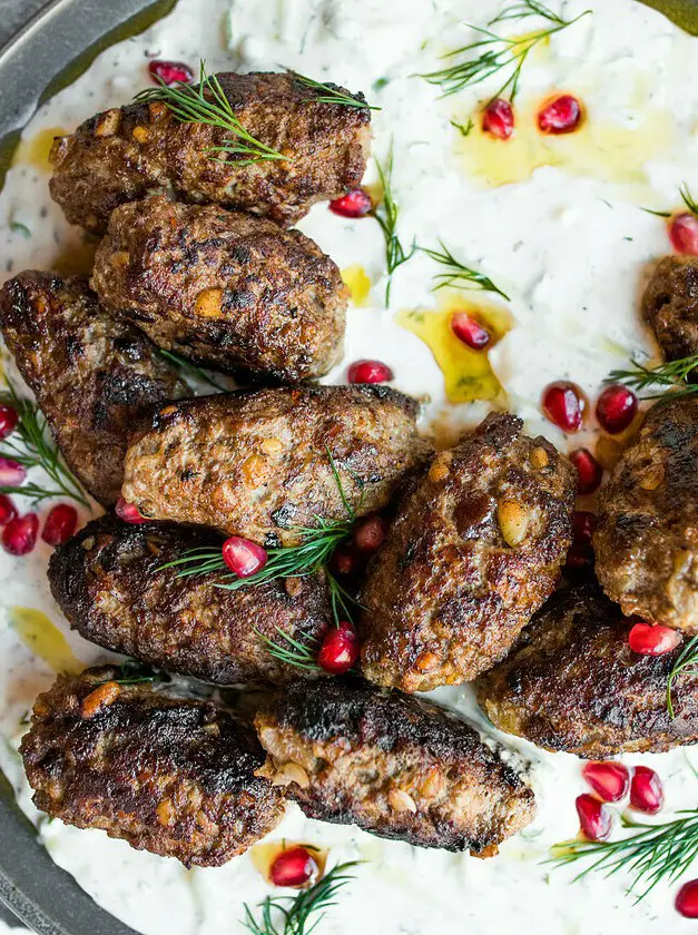 Sage Lamb Kofta with Cucumber Yogurt Sauce